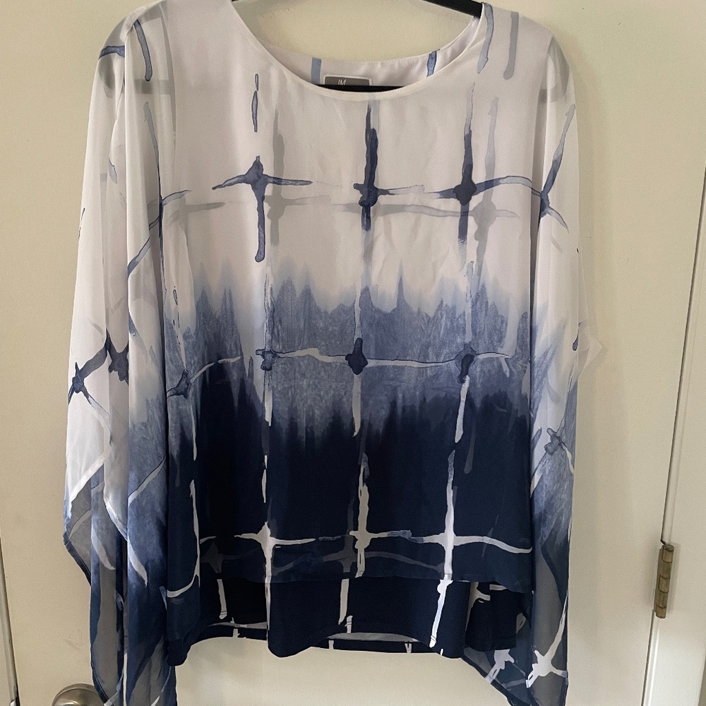 JM Collection flowy blouse size M